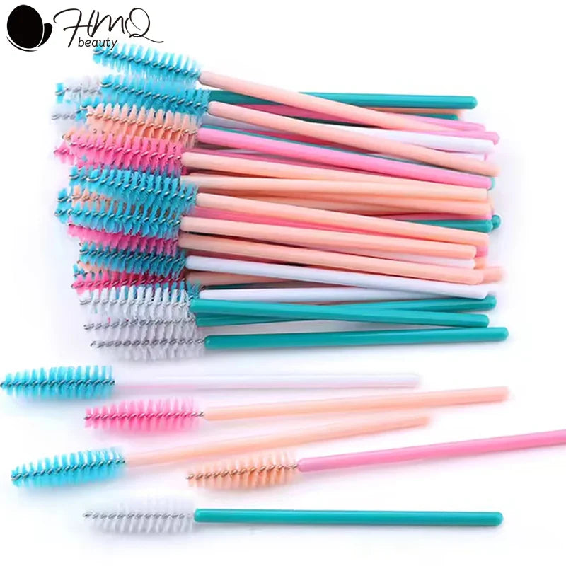 50pcs Eyebrow Mascara Wand Applicator Set