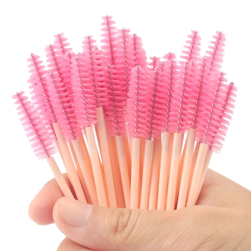 50pcs Eyebrow Mascara Wand Applicator Set