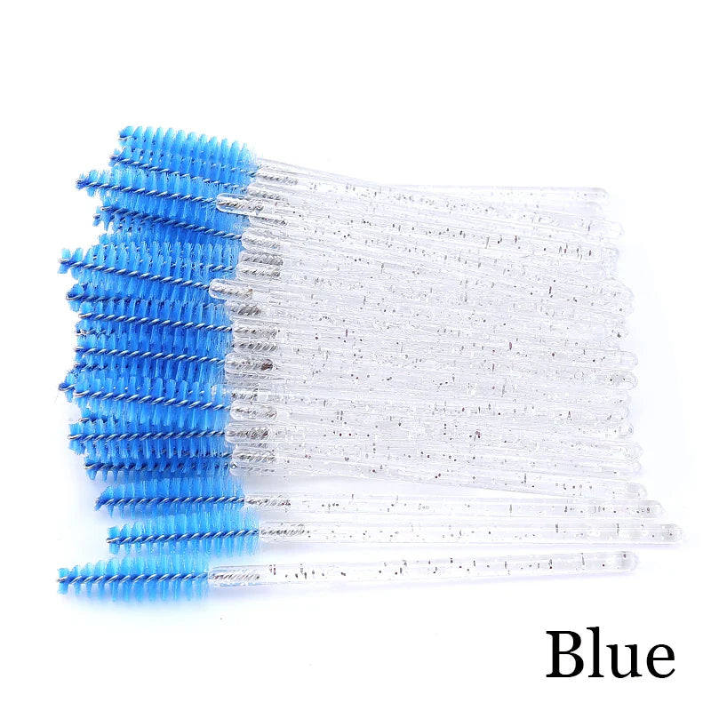 50pcs Eyebrow Mascara Wand Applicator Set