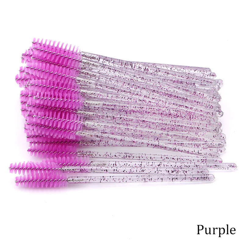 50pcs Eyebrow Mascara Wand Applicator Set