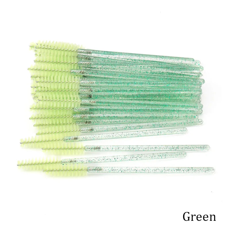 50pcs Eyebrow Mascara Wand Applicator Set