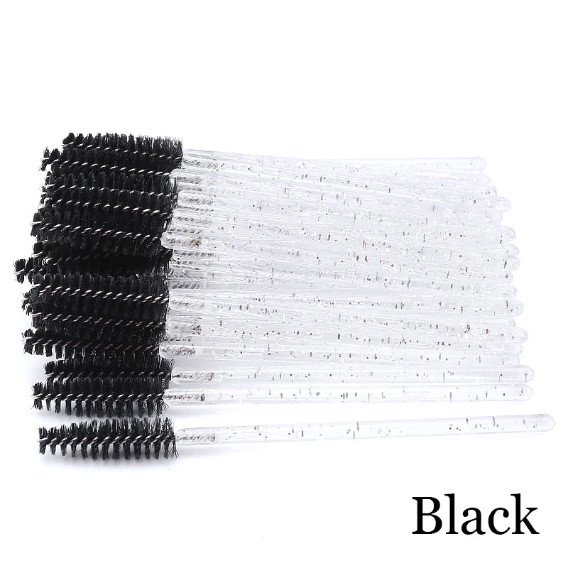 50pcs Eyebrow Mascara Wand Applicator Set