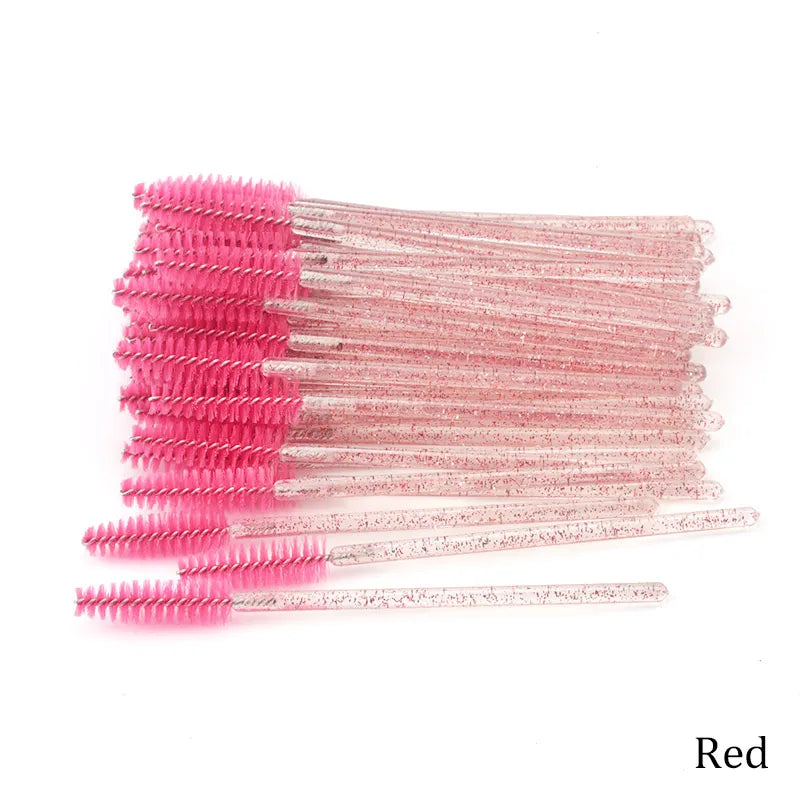 50pcs Eyebrow Mascara Wand Applicator Set