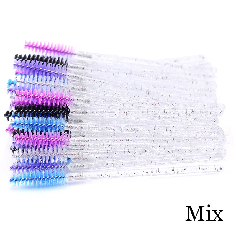 50pcs Eyebrow Mascara Wand Applicator Set