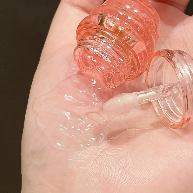 Natural Honey Moisturizing Lipstick, Honey/Peach Lip Balm Lip Gloss, Hydrating And Moisturizing, Long-lasting Lip Bigger, Fade The Lip Line, Prevention Dry And Crack