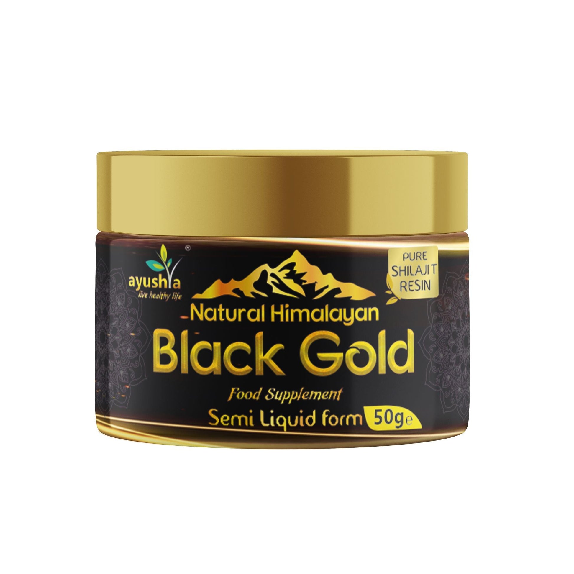 Black Gold Pure Himalayan Shilajit Resin, Natural Source of Fulvic Acid - 50 grm-0