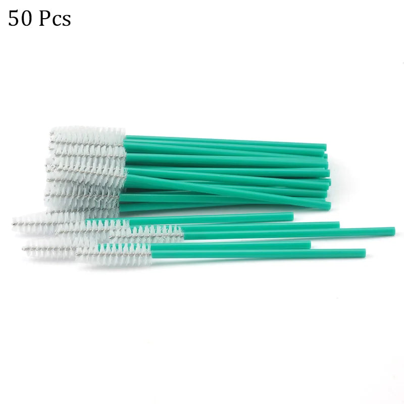 50pcs Eyebrow Mascara Wand Applicator Set