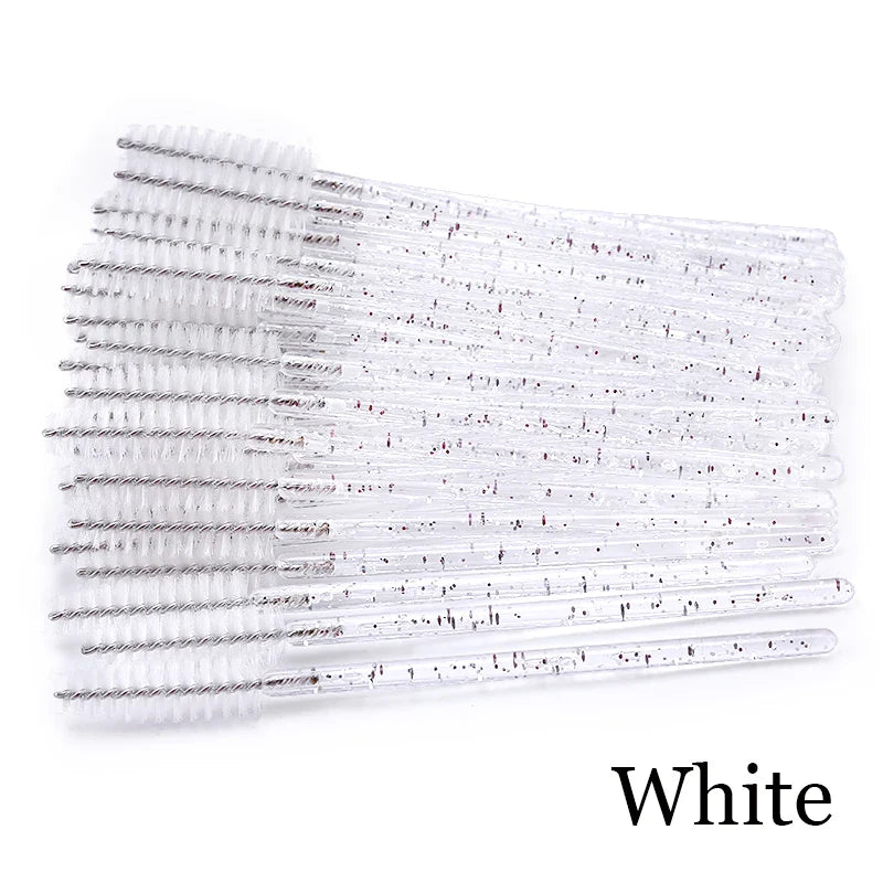 50pcs Eyebrow Mascara Wand Applicator Set
