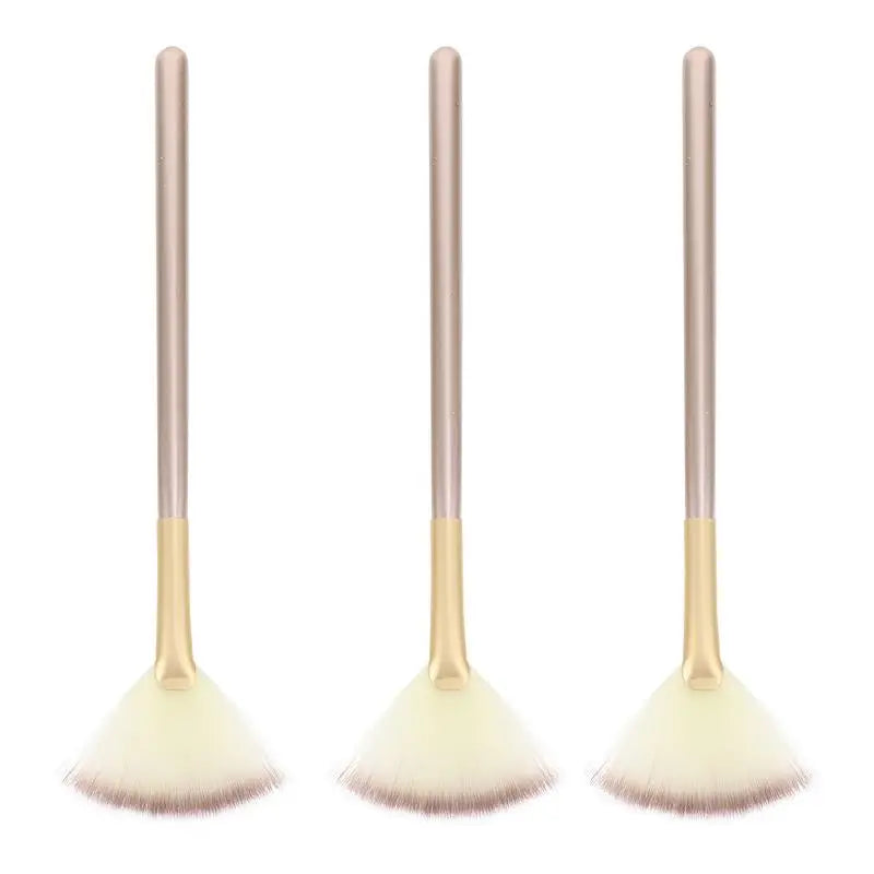 Makeup Brushes Kit 3Pcs Fan Highlight Blush-1