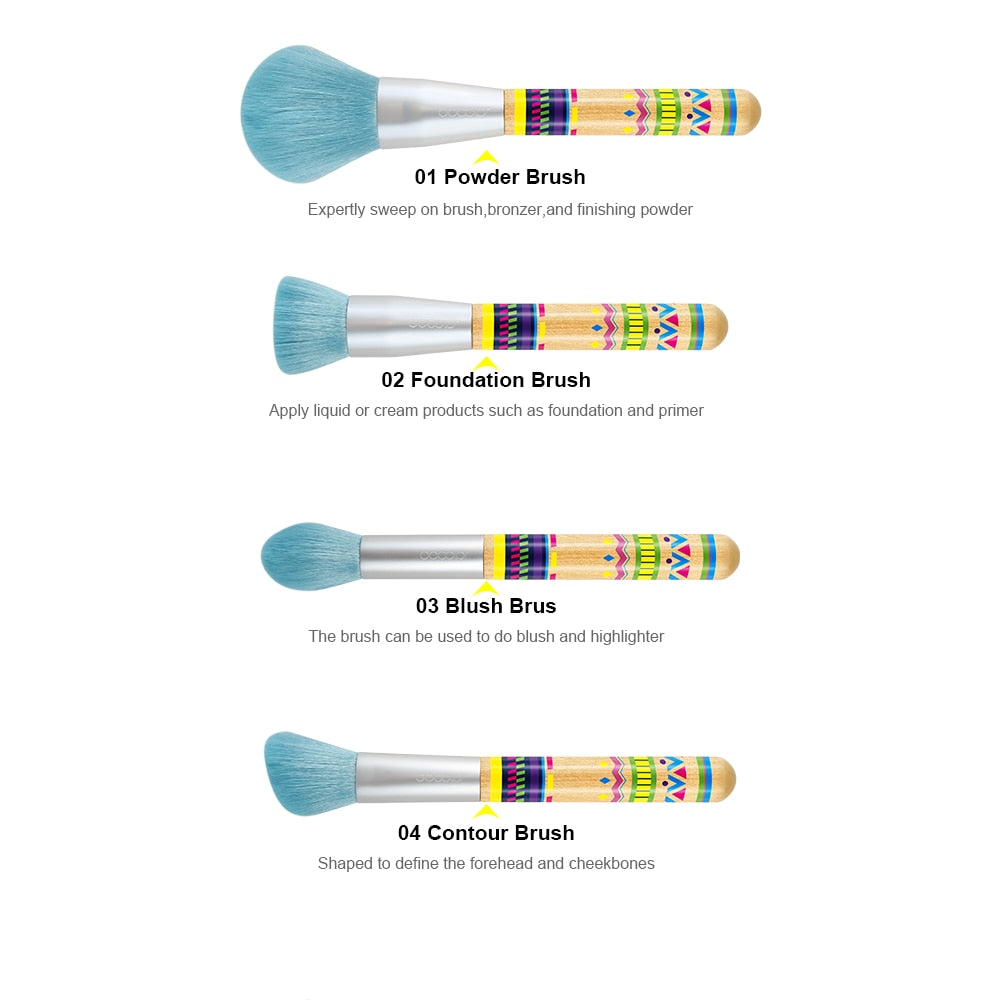 9Pcs Makeup brushes Professional Beauty Make up brush set Synthetic hair Foundation Powder Eye Shadow Blush brushes-1