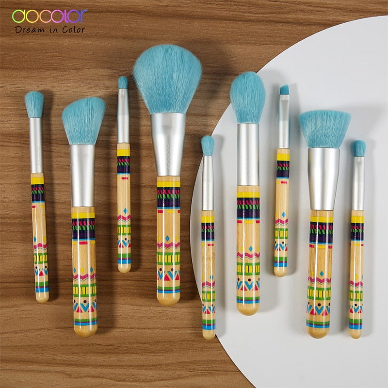 9Pcs Makeup brushes Professional Beauty Make up brush set Synthetic hair Foundation Powder Eye Shadow Blush brushes-2